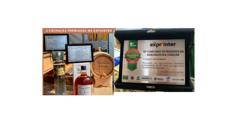 Harmonie Schnaps e agroindústria Terra e Vida de Feliz são premiadas na Expointer 05 de setembro de 2022