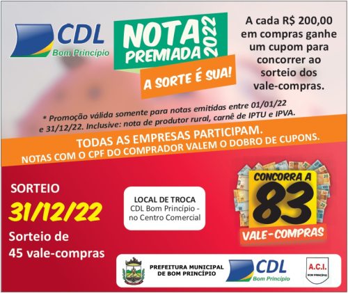 Nota Premiada CDL: Últimas duas semanas para participar do sorteio