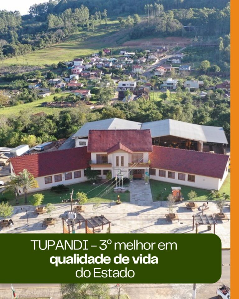 Tupandi é o 3º melhor em qualidade de vida no Estado 