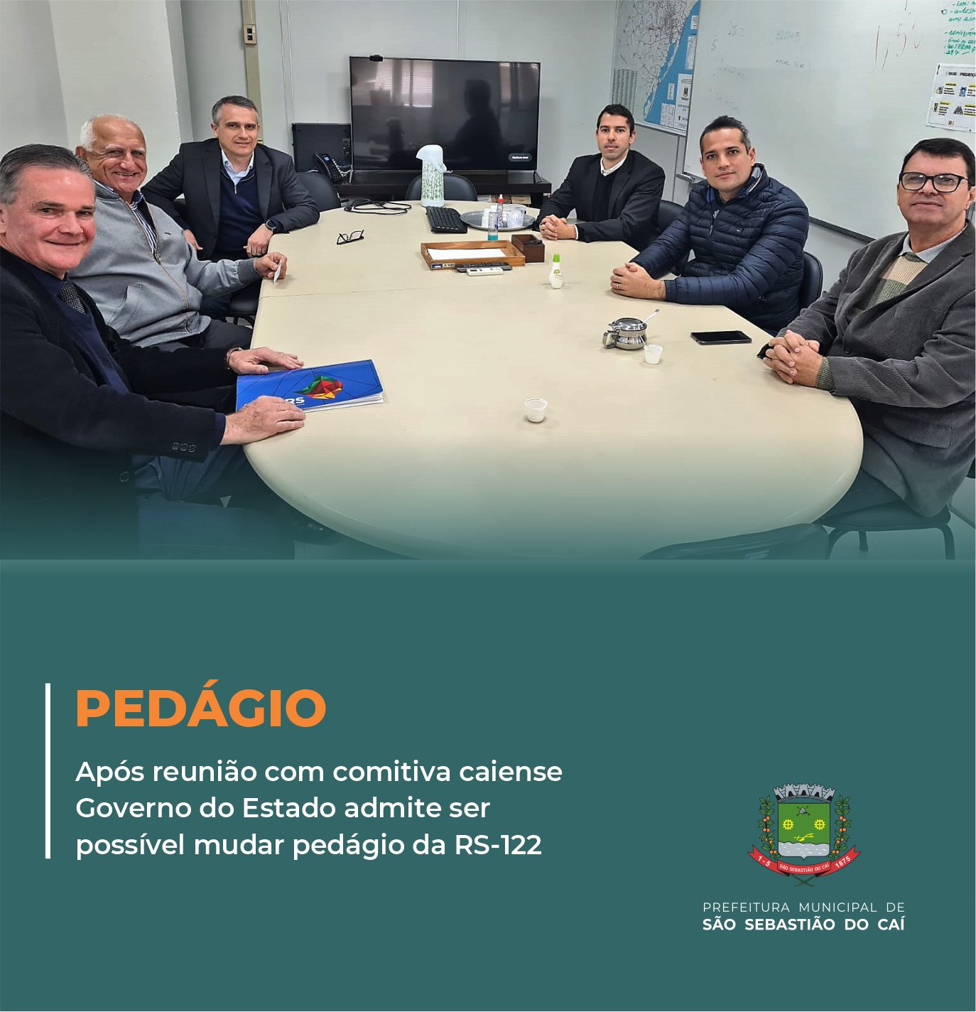 Comitiva caiense conseguiu finalmente uma reunião positiva junto ao Governo do Estado