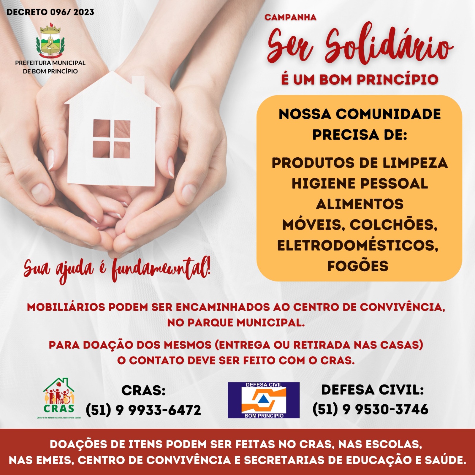 Ações solidárias visam auxiliar comunidade 