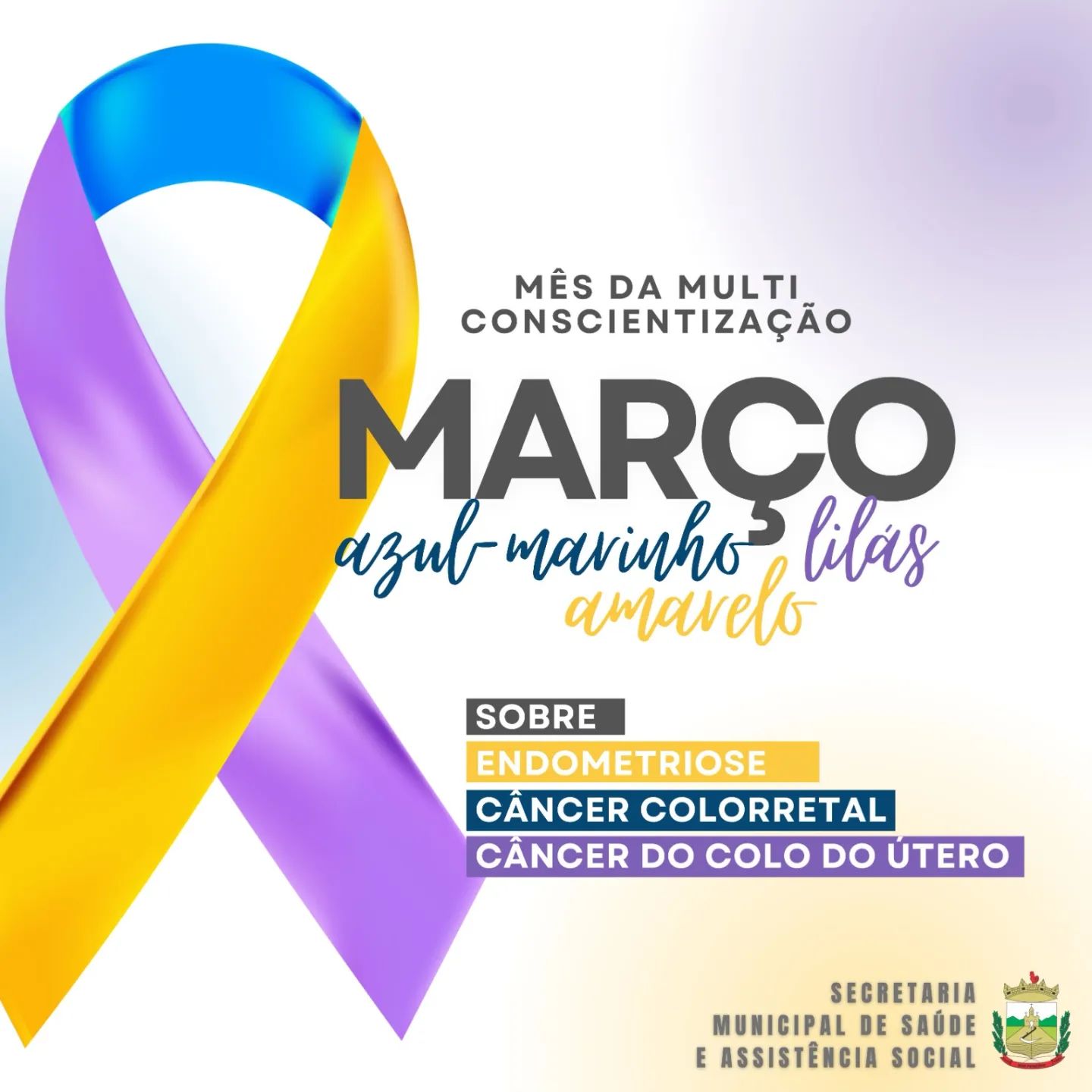 Março Azul Marinho, Lilás e Amarelo: A prevenção é o melhor remédio