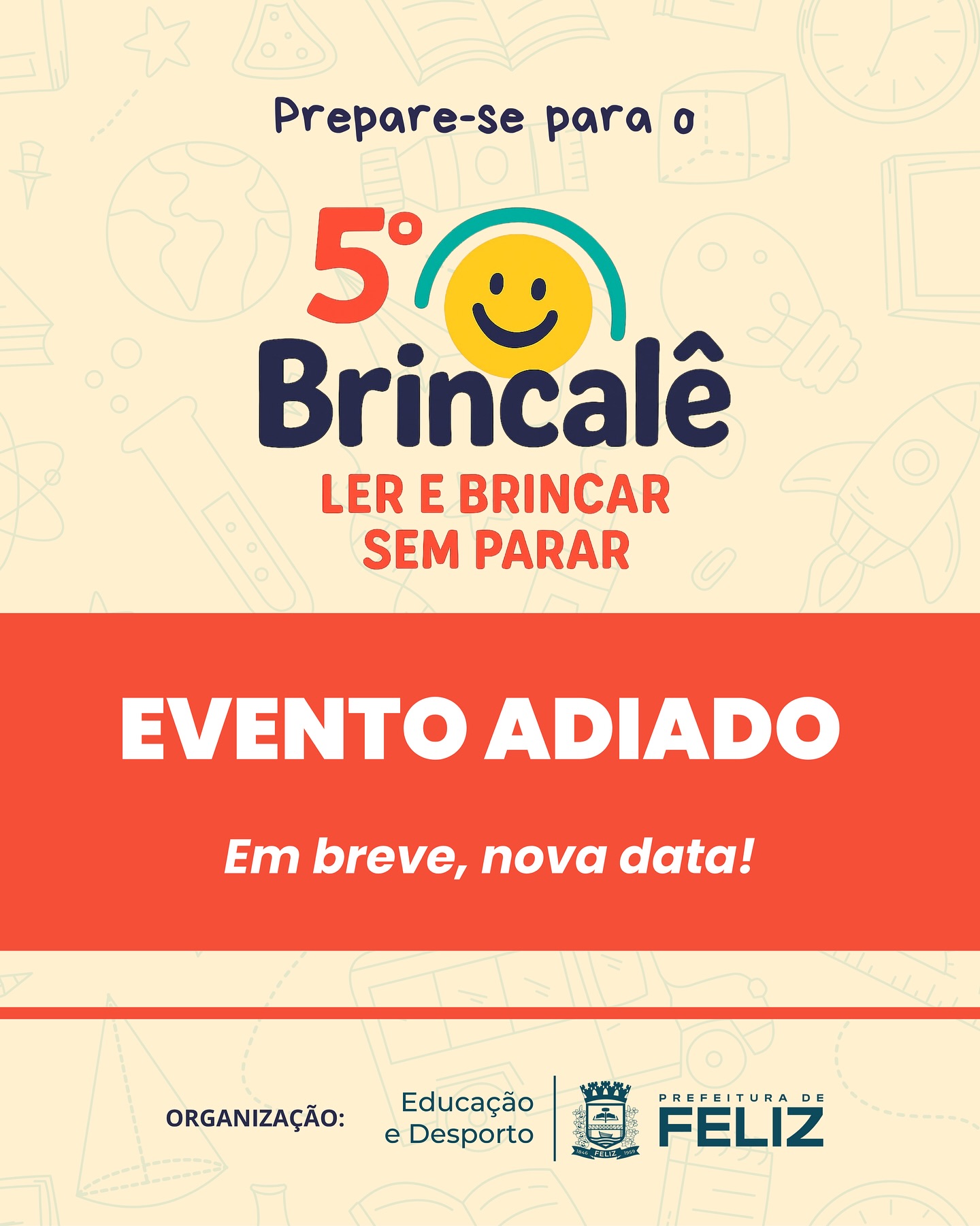 Bricalê é adiado e programação da Feira do Livro segue normal