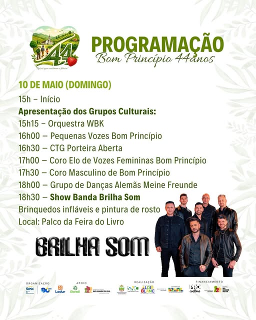 Bom Princípio tem festa de aniversário neste domingo