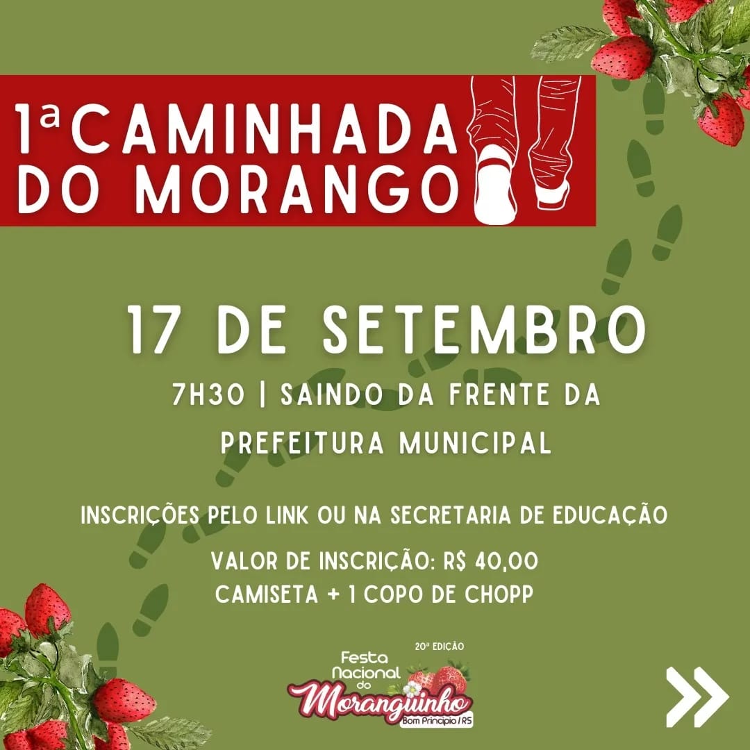 Festa terá sua primeira caminhada 