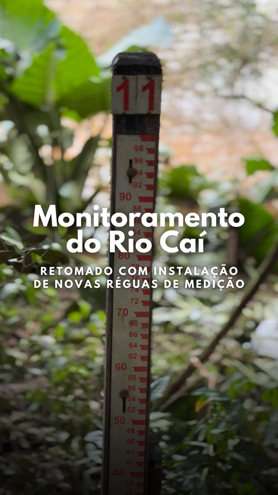 Monitoramento do Rio Caí é retomado em Bom Princípio com a instalação de novas réguas de medição
