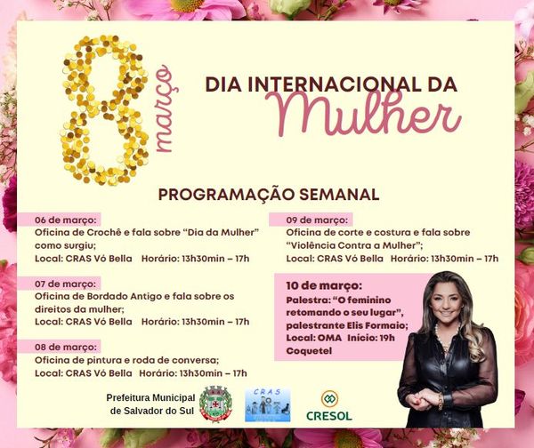 Salvador do Sul realiza evento especial do Dia da Mulher
