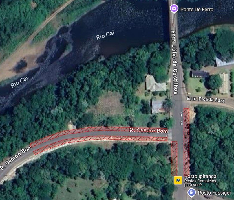 Chegada de vigas centrais da nova ponte de Feliz bloqueia estacionamentos próximos a obra 