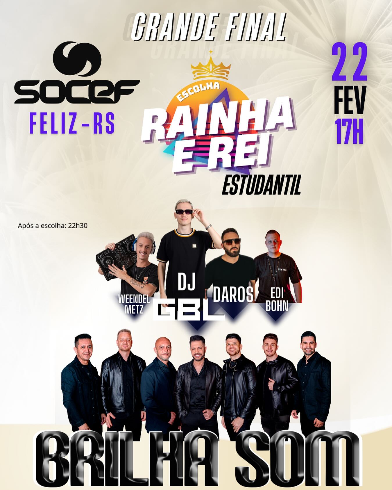Neste sábado tem a grande final da Rainha e Rei Estudantil