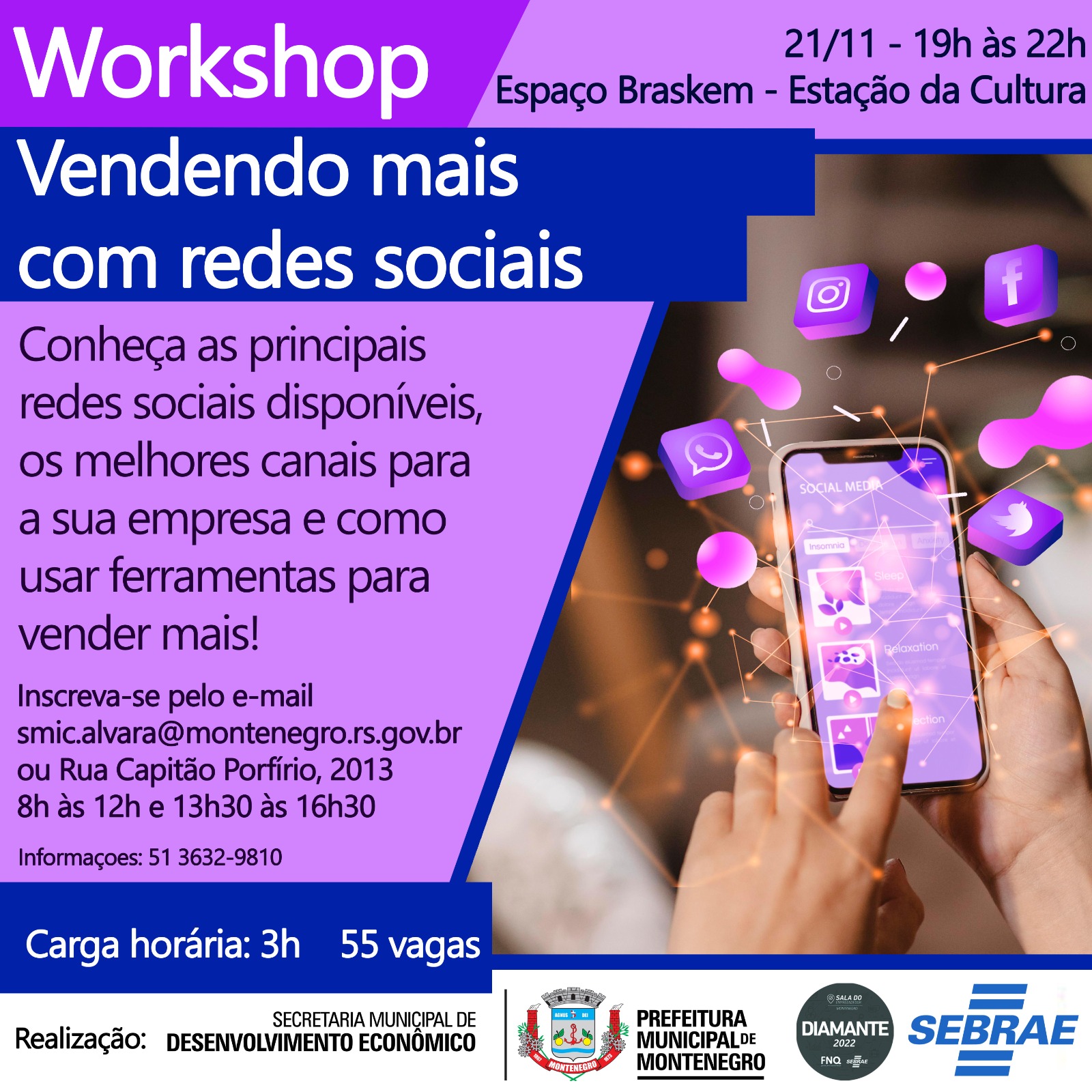 Workshop orienta sobre vendas nas redes sociais 
