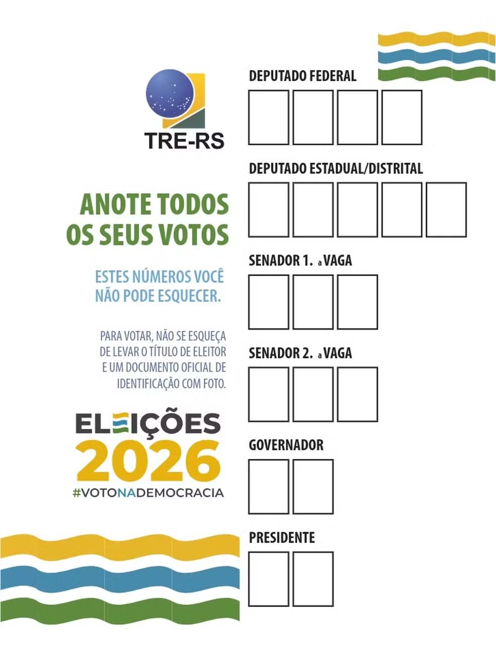 TSE incentiva eleitores a levar cola de papel para a votação