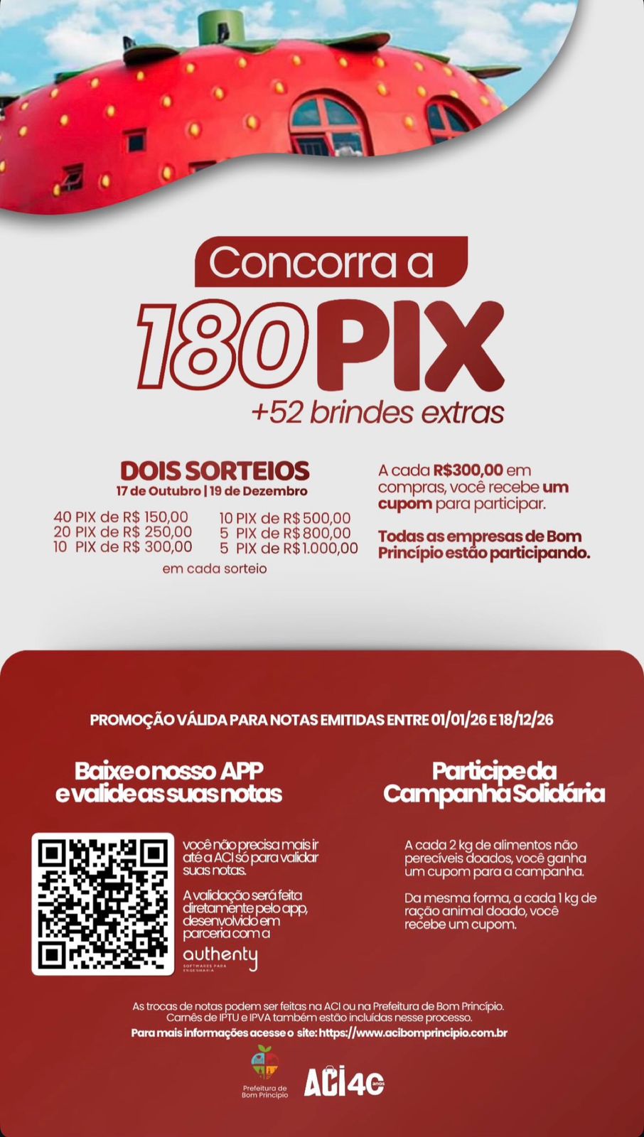 Sua Nota Vale PIX: campanha da ACI une incentivo ao comércio local e solidariedade