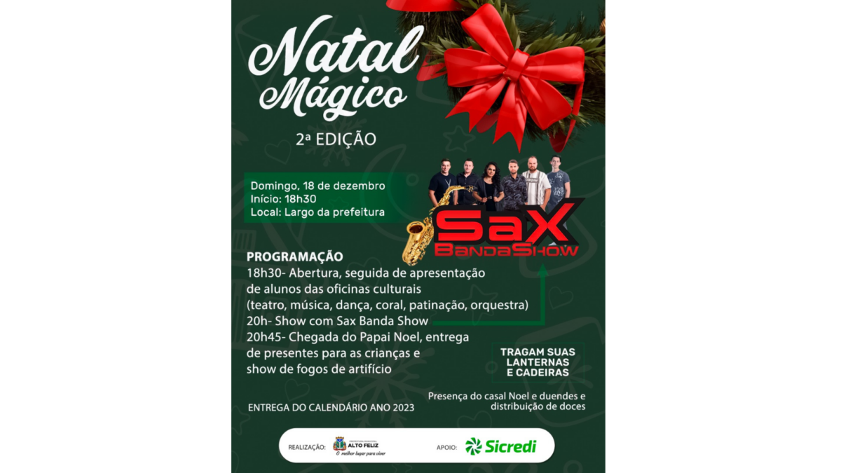 Definida a programação natalina de Alto Feliz