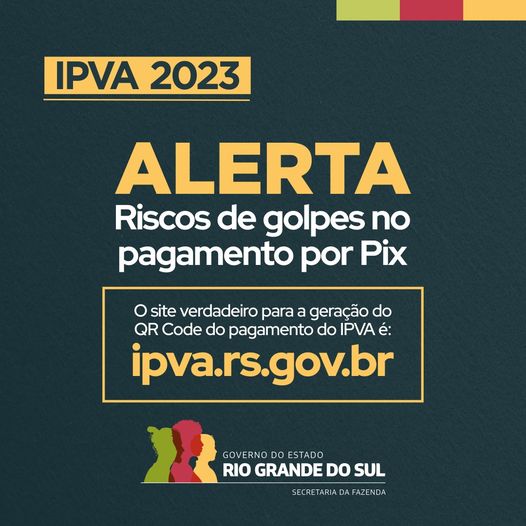 Códigos PIX falsos para pagamento de IPVA