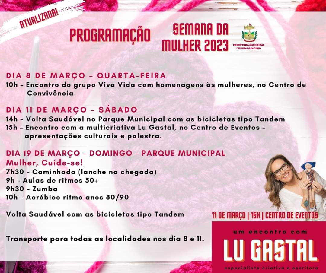 Programação do dia 5 será em 19 de março