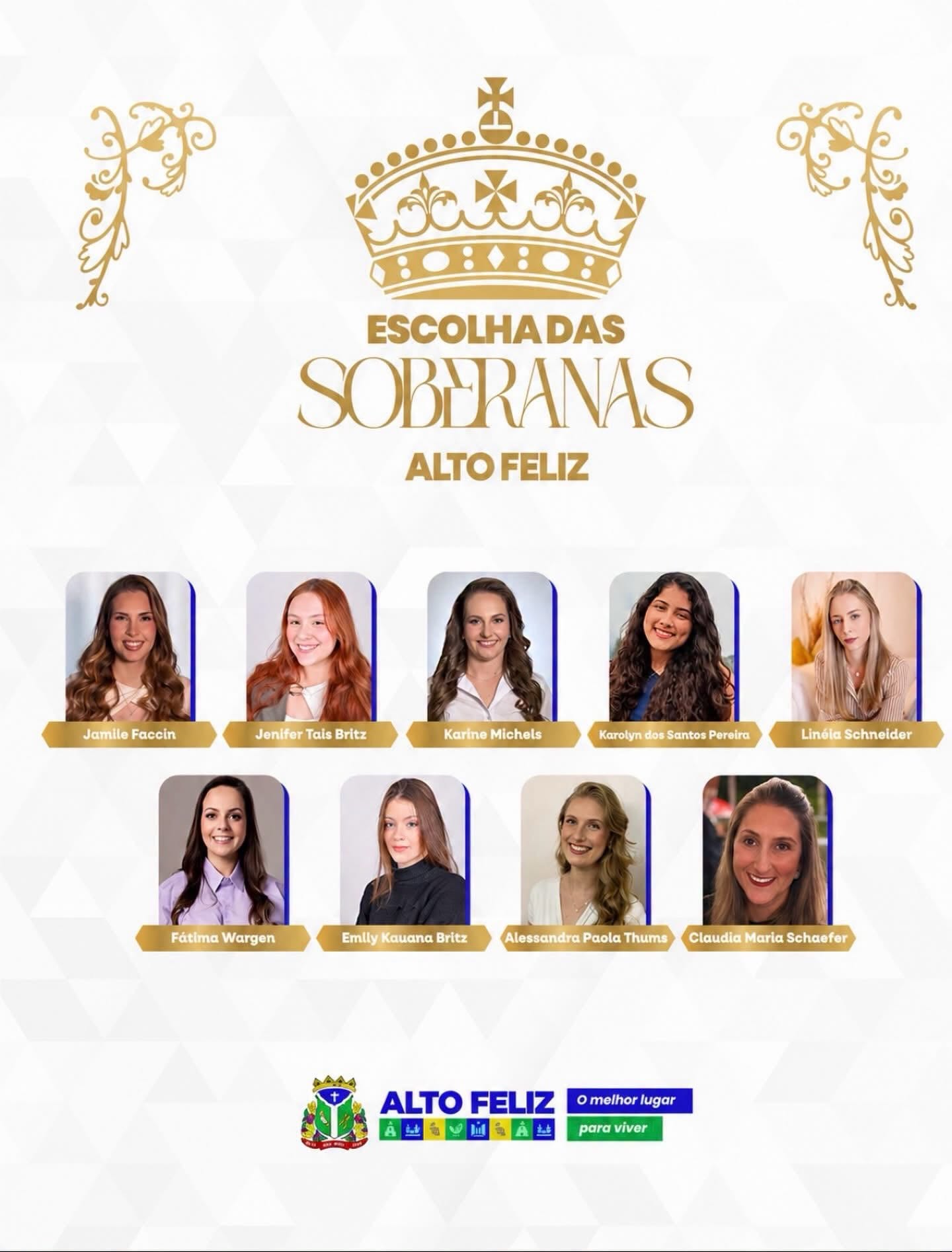 Concurso de escolha das Soberanas da 10ª Alto Fest terá nove candidatas