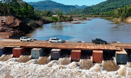 Nova ponte baixa sobre o rio Caí em Feliz será inaugurada no próximo sábado
