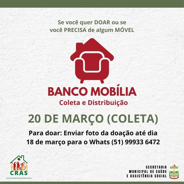 Dia 20 tem Banco Mobília