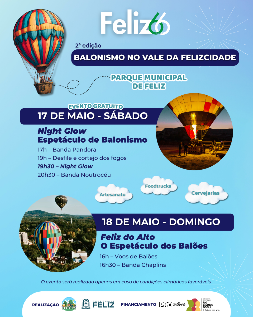 Feliz celebra 66 anos com espetáculo de balões que encanta e emociona