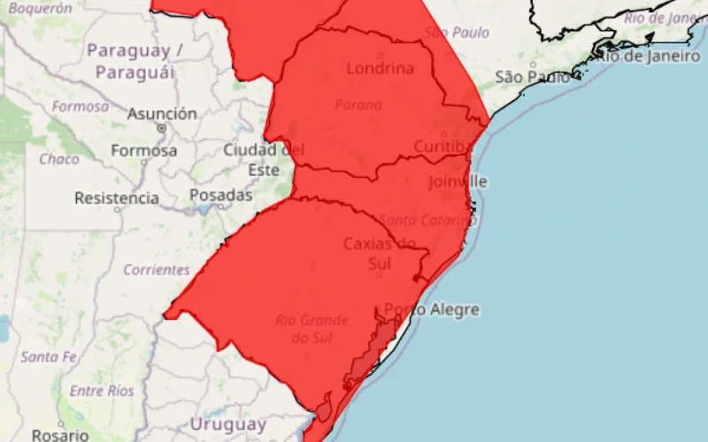 Alerta para muito frio, com chance de geada e neve