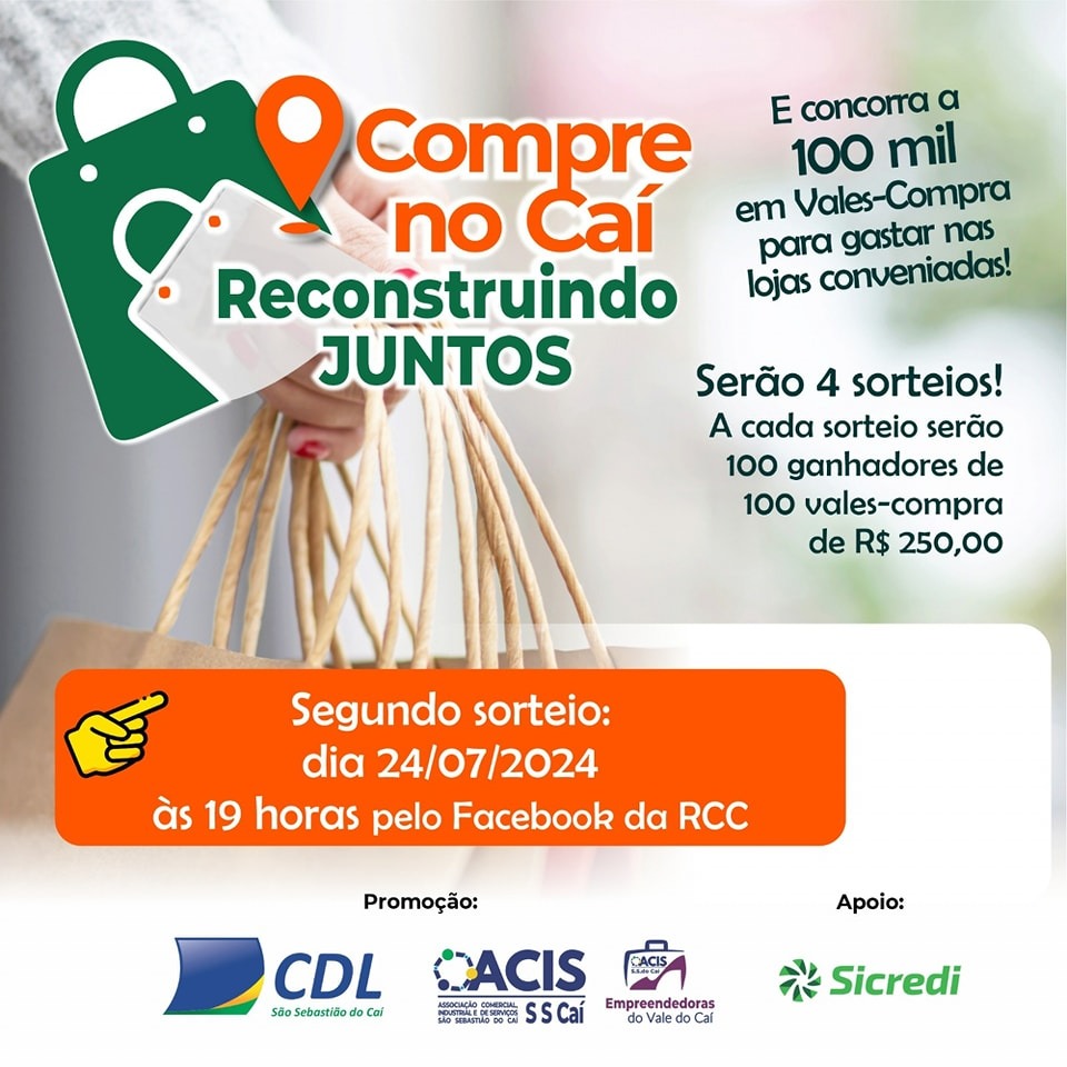 São Sebastião do Caí realiza o segundo sorteio da campanha Compre no Caí