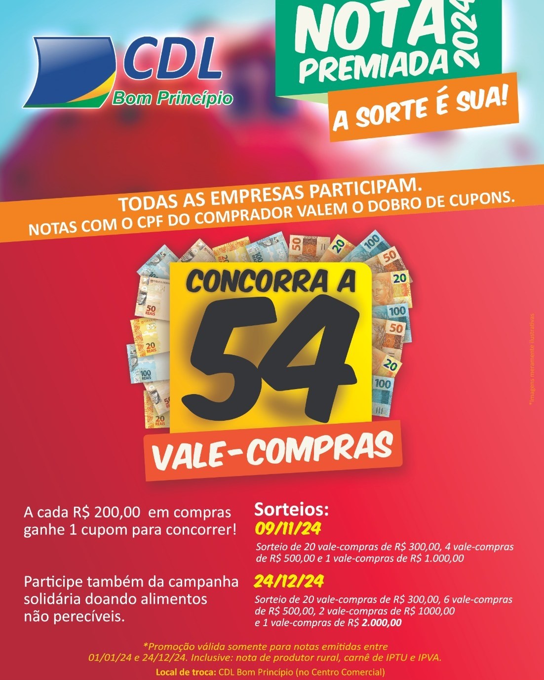 Campanha Troca de Notas de Bom Princípio terá sorteio neste sábado