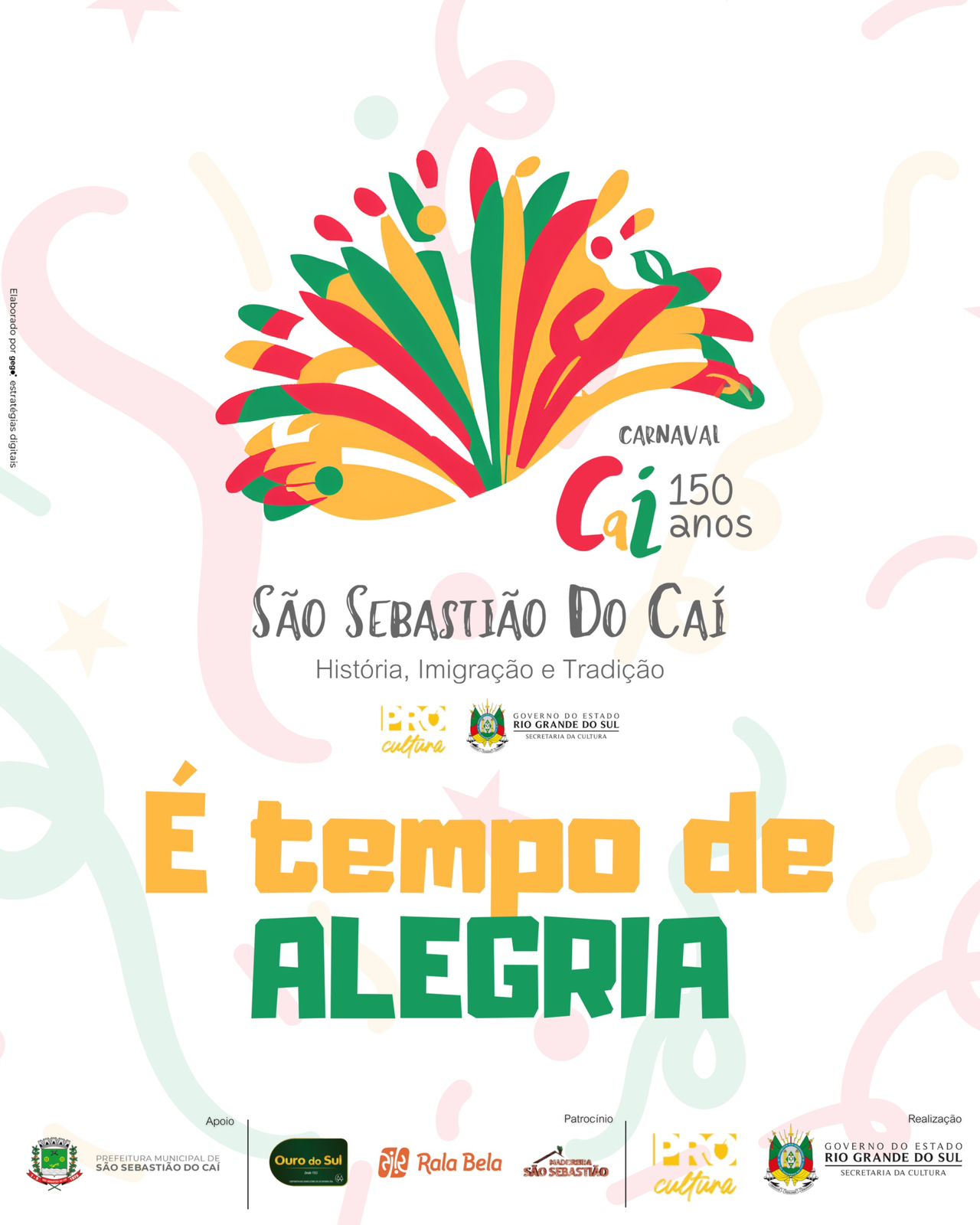 São Sebastião do Caí prepara programação para o Carnaval 2025