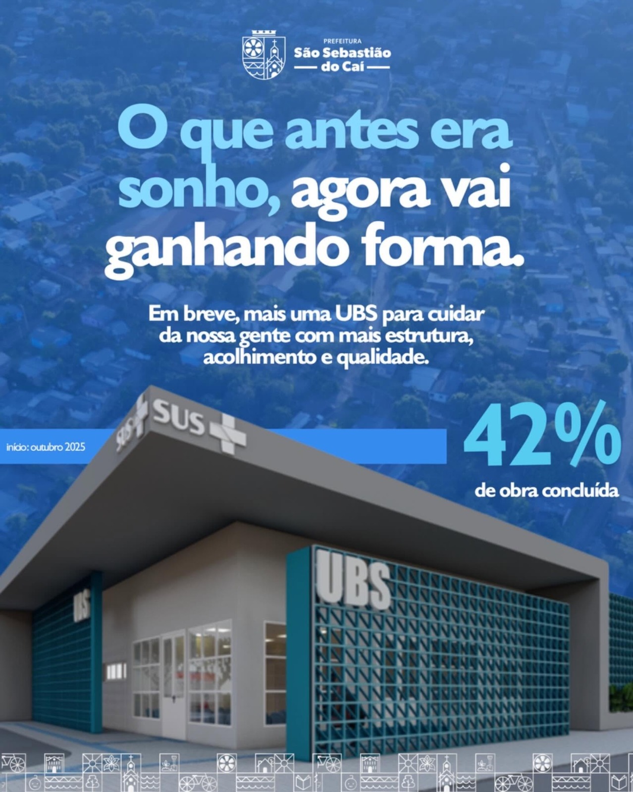 Avançam obras do posto de saúde e escola do bairro São Martim
