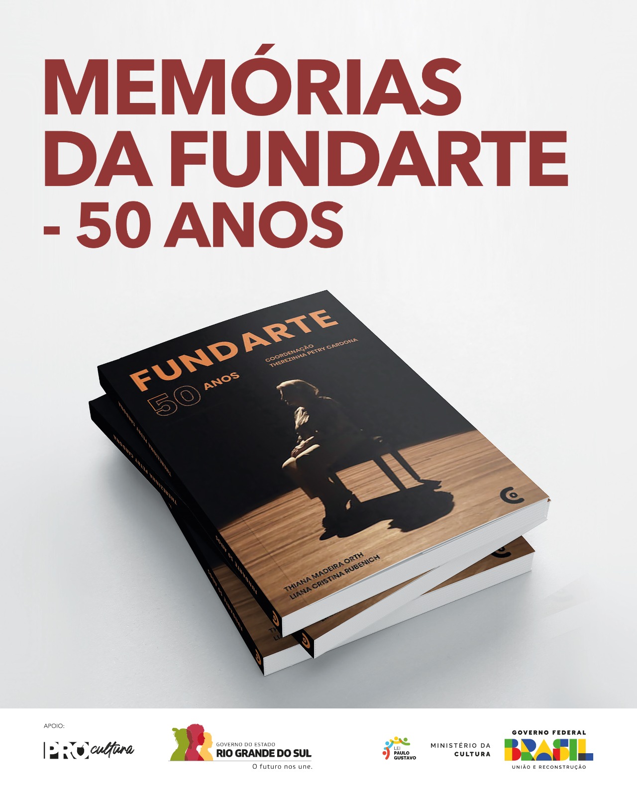 Livro “Memórias da Fundarte – 50 anos” será lançado nesta segunda-feira