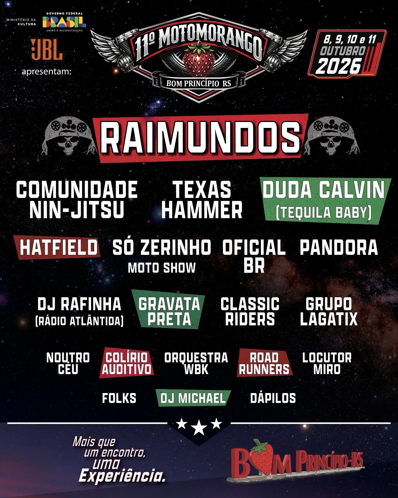Anunciadas as atrações do 11º Motomorango