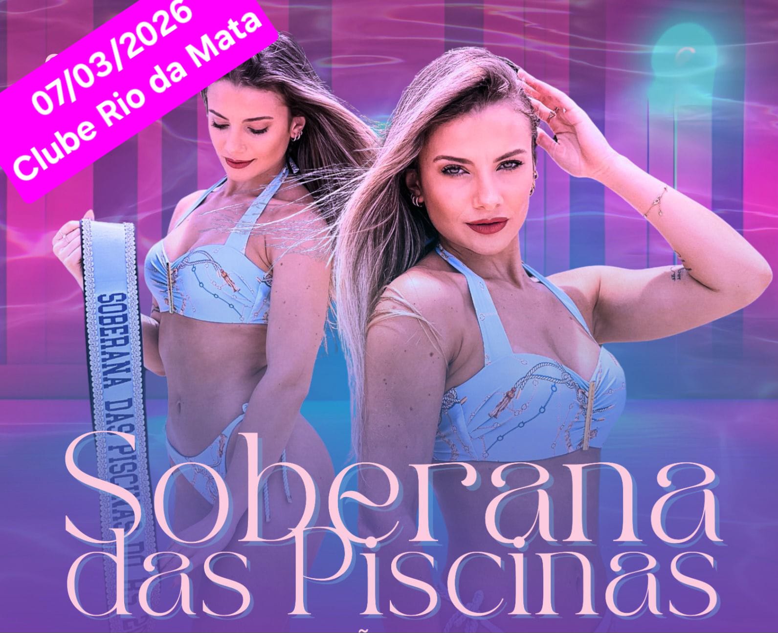 Soberana das Piscinas 2026 promete noite histórica no Clube Rio da Mata