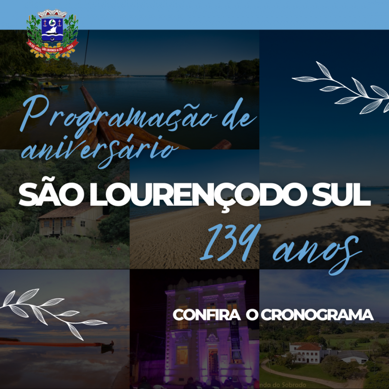 Shows, esportes e ações culturais marcam a agenda das comemorações aos 139 anos do município. Confira a programação!