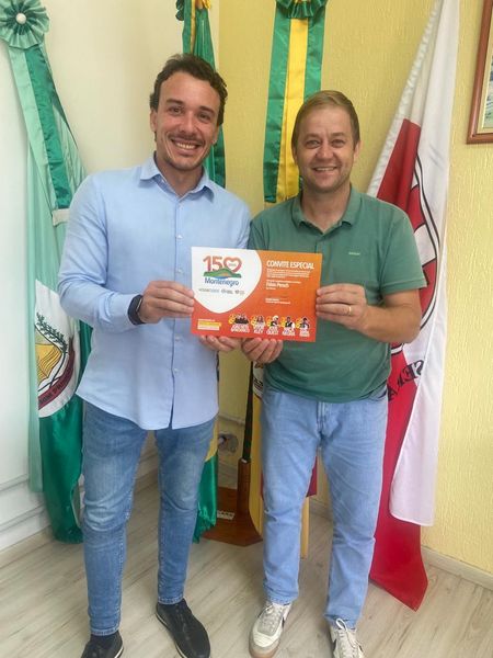 Prefeito Fábio, recebe comitiva de Montenegro