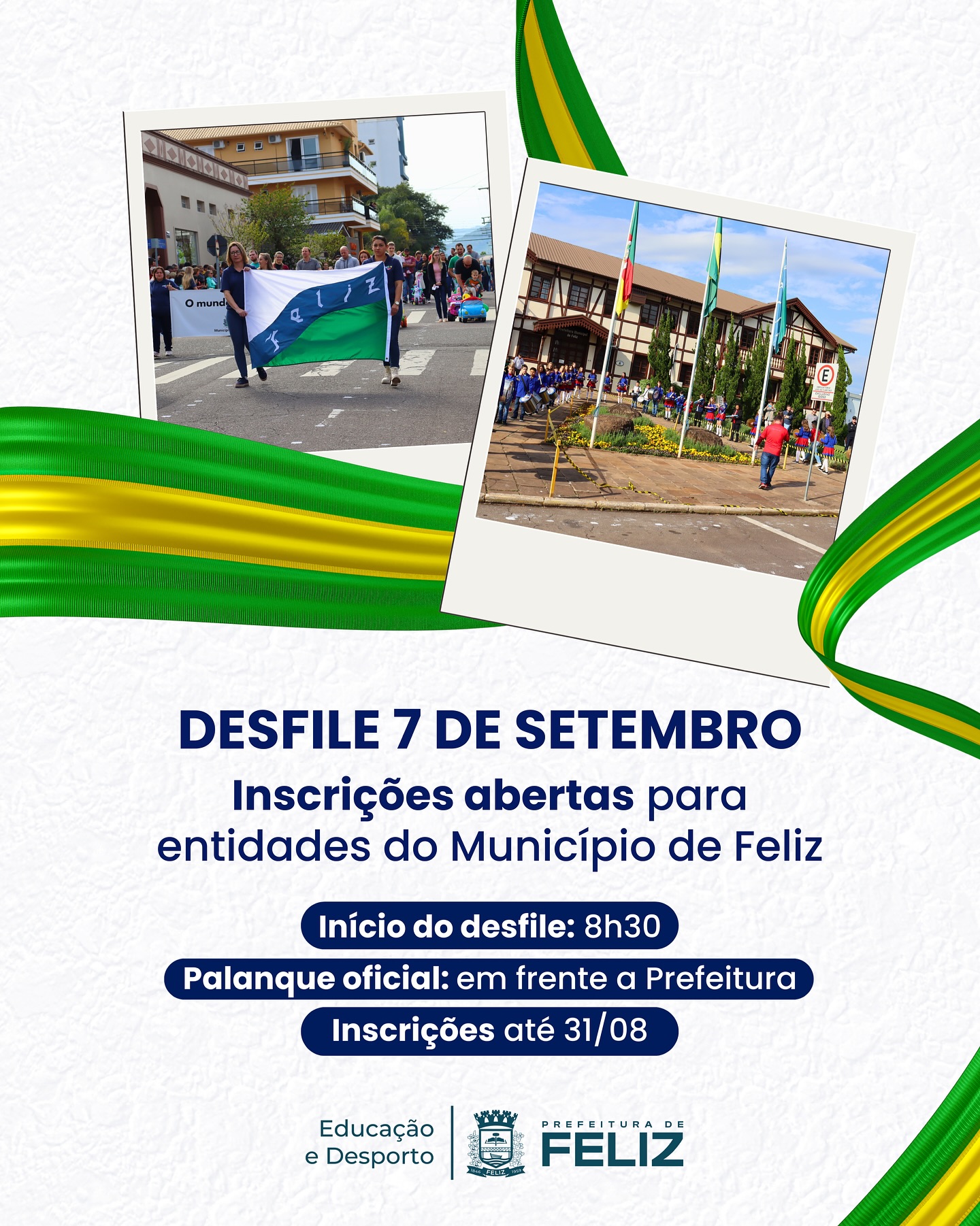 Feliz tem inscrições para participar do desfile de 7 de setembro