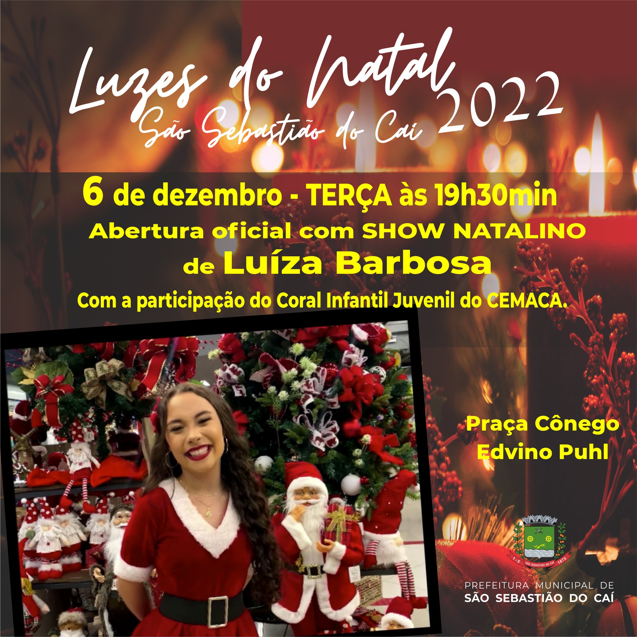 Abertura do Natal caiense ocorre nesta terça