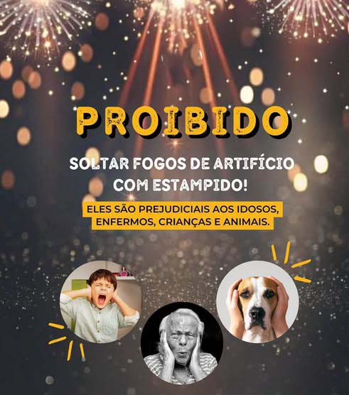Fogos barulhentos são proibidos