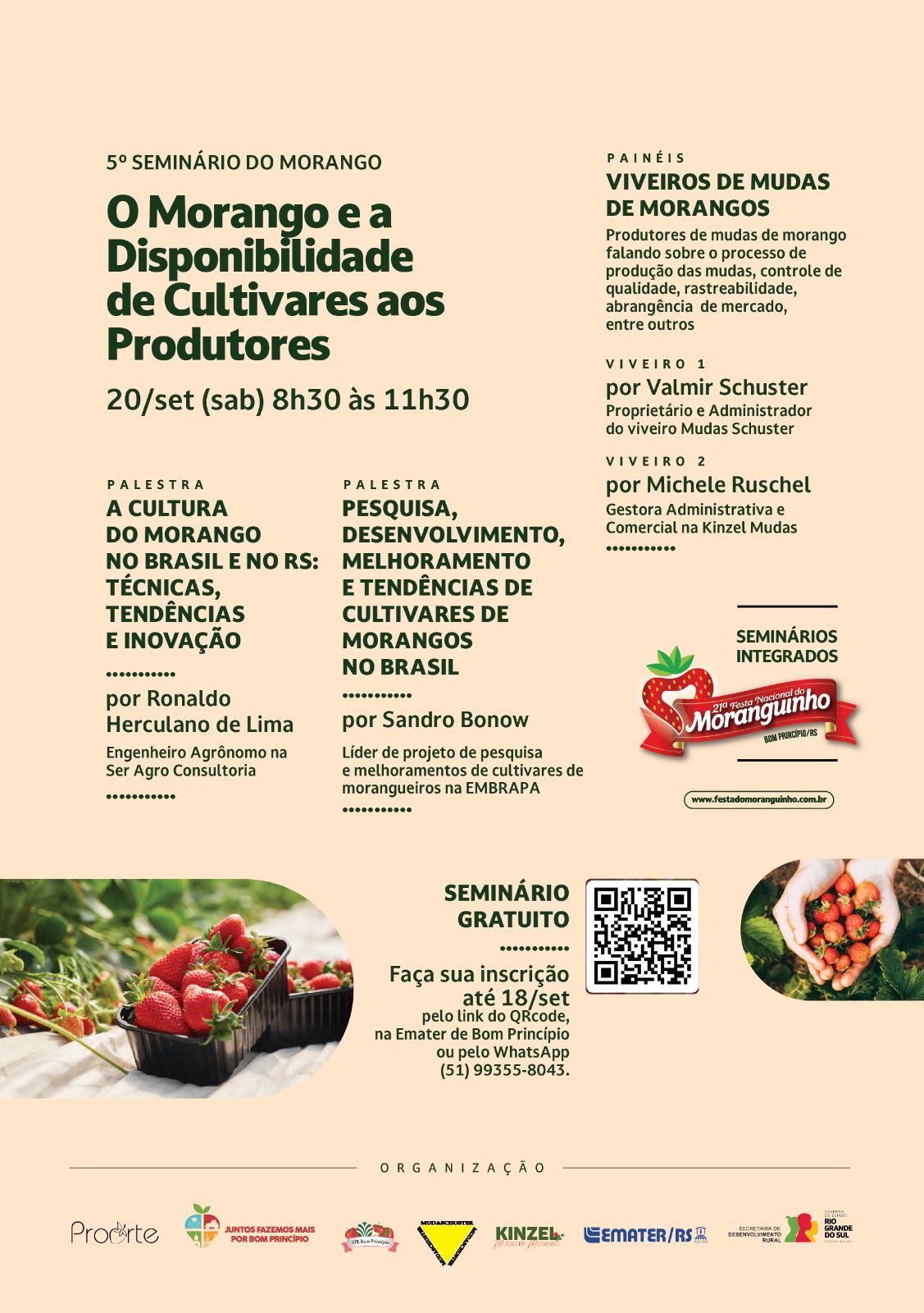Festa do Moranguinho terá Seminário neste sábado