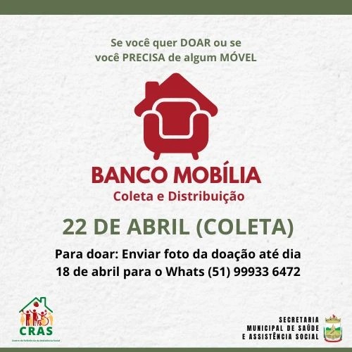 Dia 22 de abril tem Banco Mobília