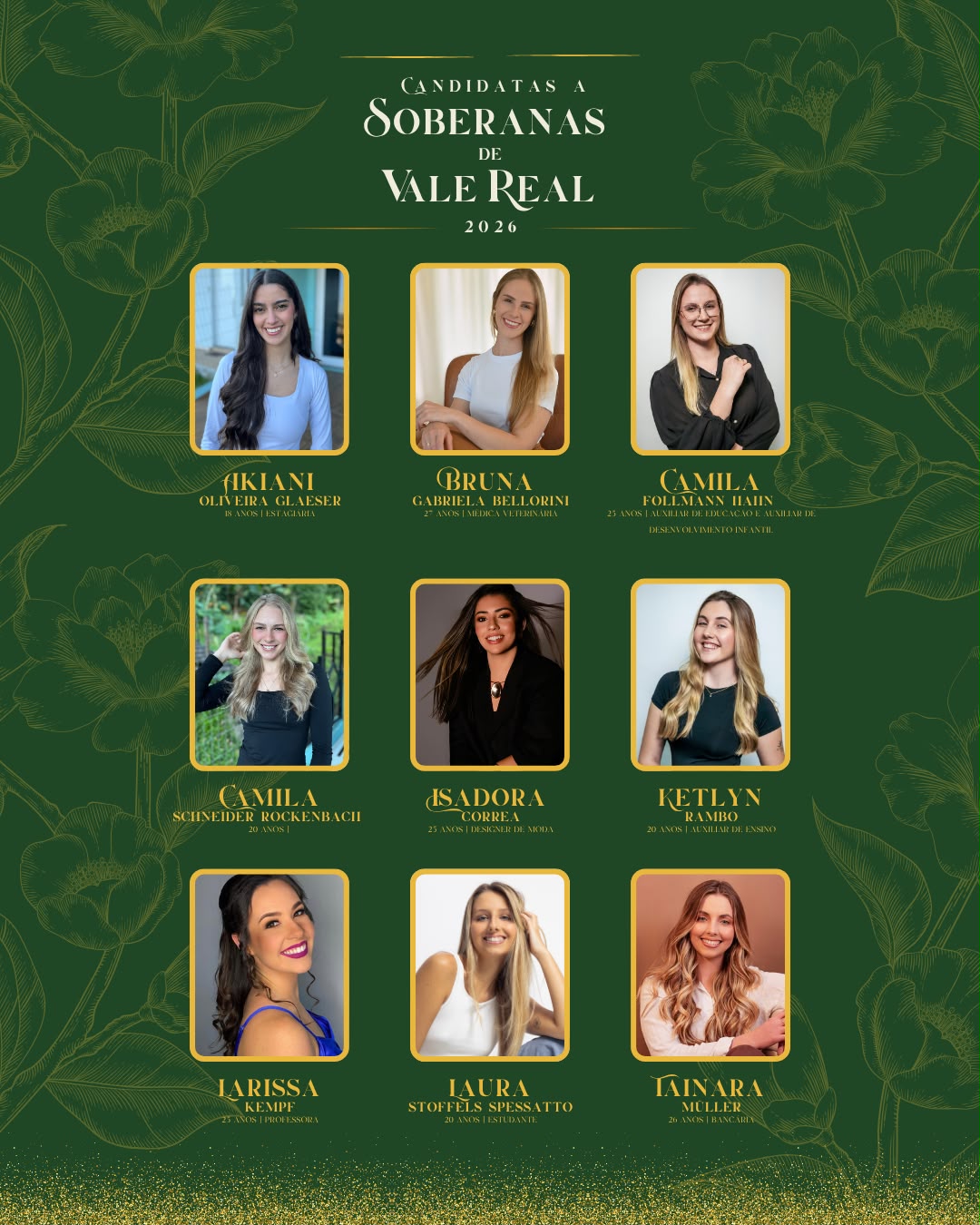 Nove candidatas em busca do título de Soberana de Vale Real 