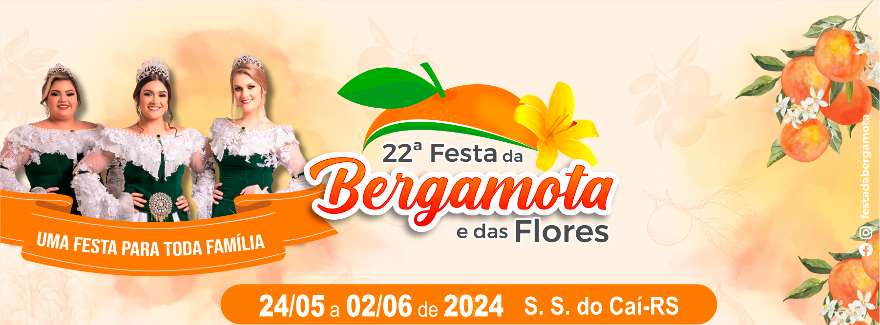COMUNICADO - 22ª Festa da Bergamota e das Flores de São Sebastião do Caí/RS
