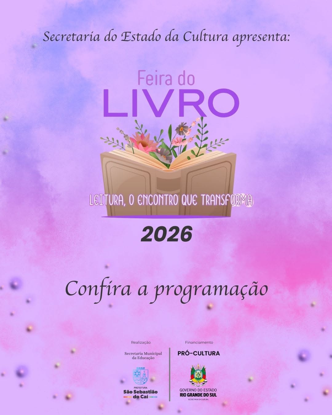 Confira a programação da Feira do Livro de São Sebastião do Caí