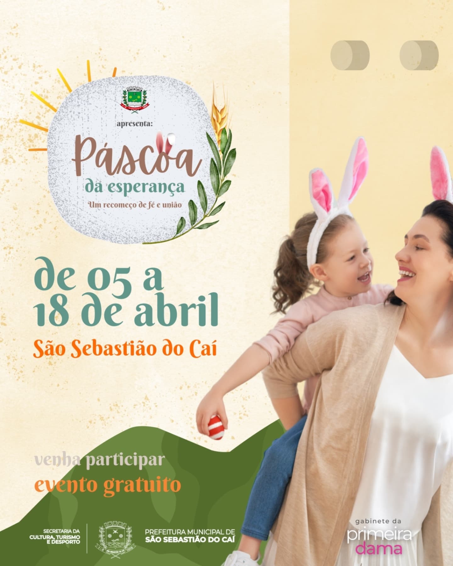 São Sebastião do Caí terá a Páscoa da Esperança