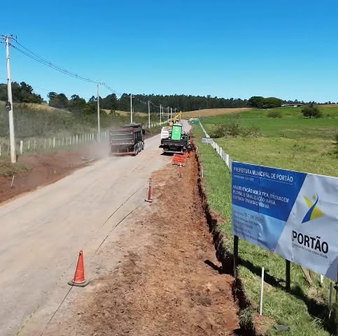 Começam as obras de pavimentação da estrada entre Portão e Capela de Santana
