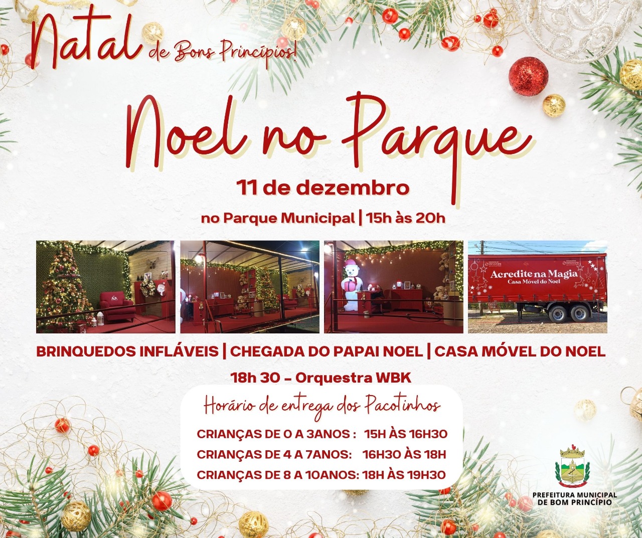 Papai Noel chega em Bom Princípio neste domingo