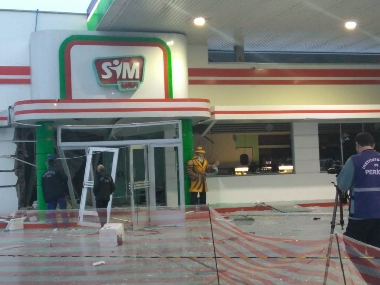 Mais um ataque ao caixa eletrônico do Posto Sim de São Sebastião do Caí