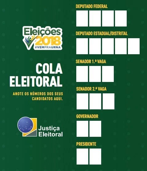 "Colinha" vai facilitar na hora de votar