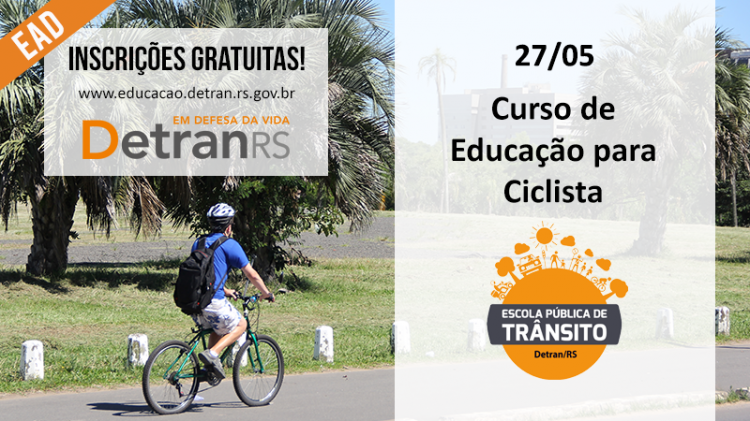 DetranRS abre inscrições para curso EAD de Educação para Ciclistas