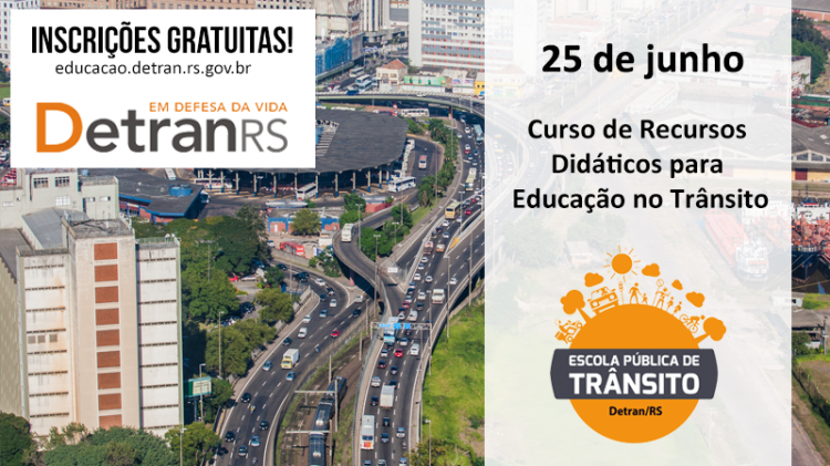 Curso Recursos Didáticos em Educação para o Trânsito recebe inscrições