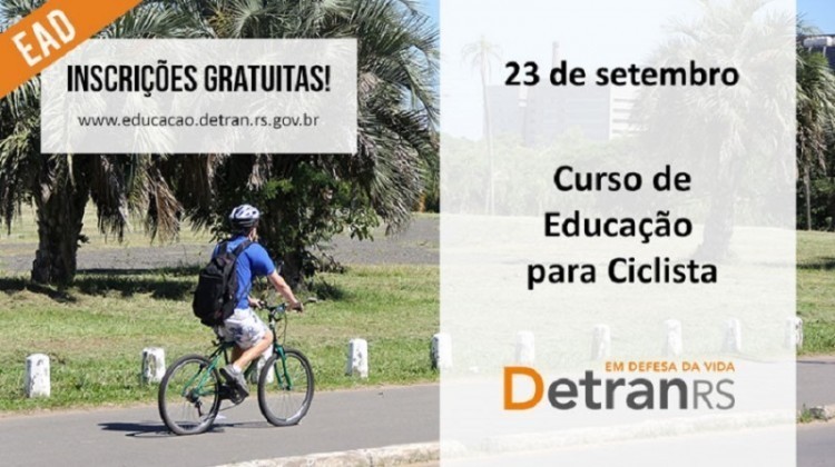 DetranRS abre inscrições para Curso de Educação para Ciclistas
