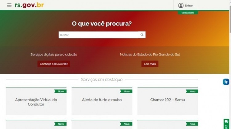 Governo lança portal rs.gov.br, com novos serviços digitais para a população